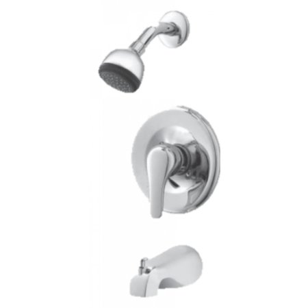 AMERICAN IMAGINATIONS Wall Mount Brass Shower Kit In Chrome Color AI-34914